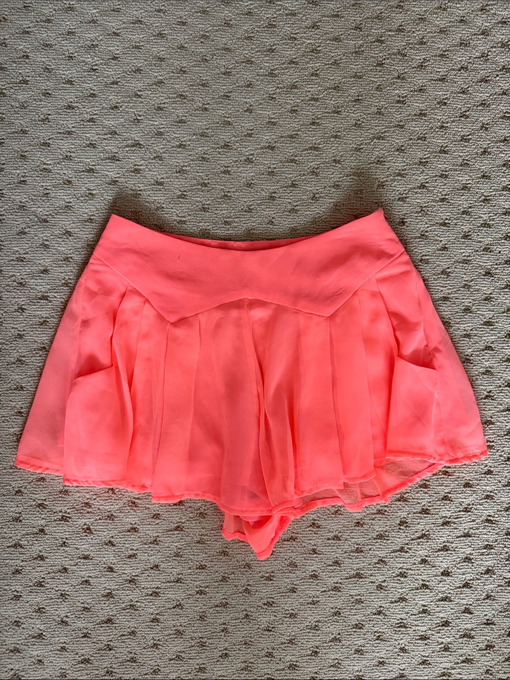 Floating Coral Chiffon Skort Shorts